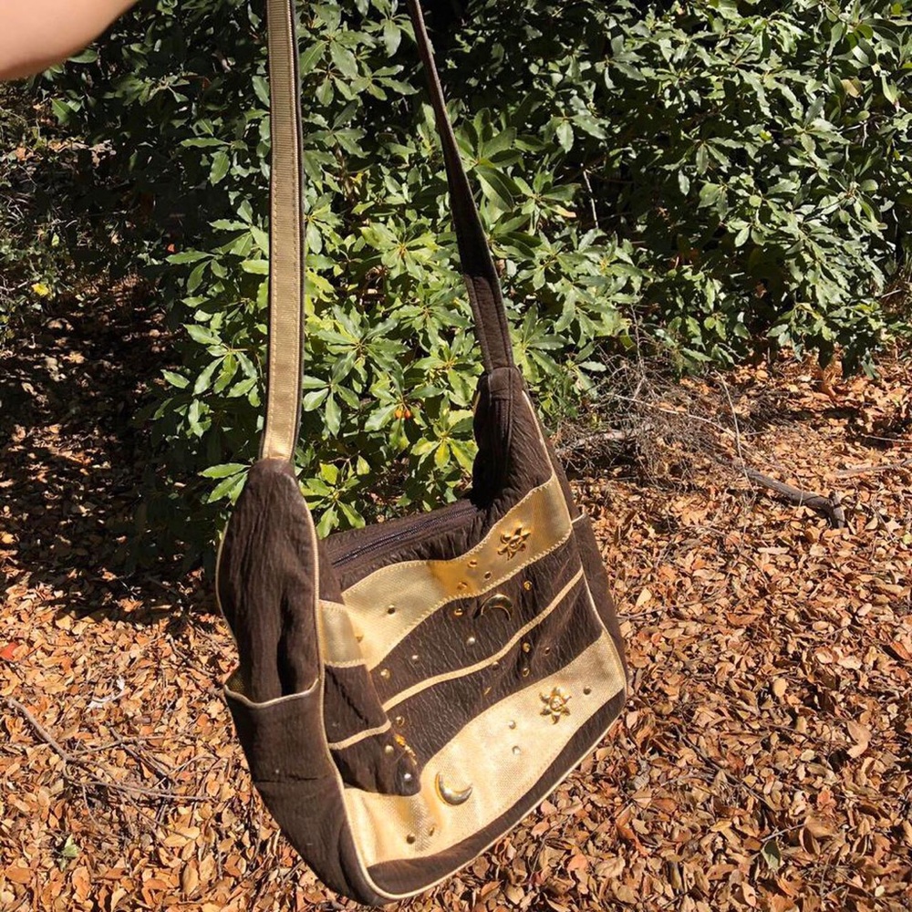 Vintage Celestial Brown Soft Purse